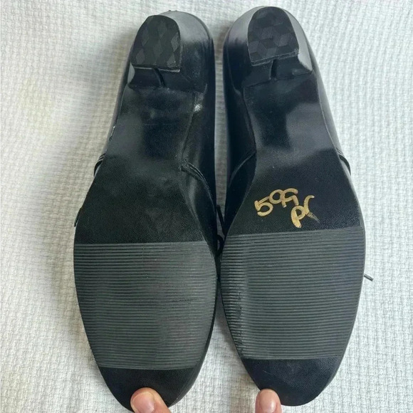 Tic Tac Toes shoes 7.5 Black Matte Leather Fusaro Meg street shoes - Picture 10 of 10